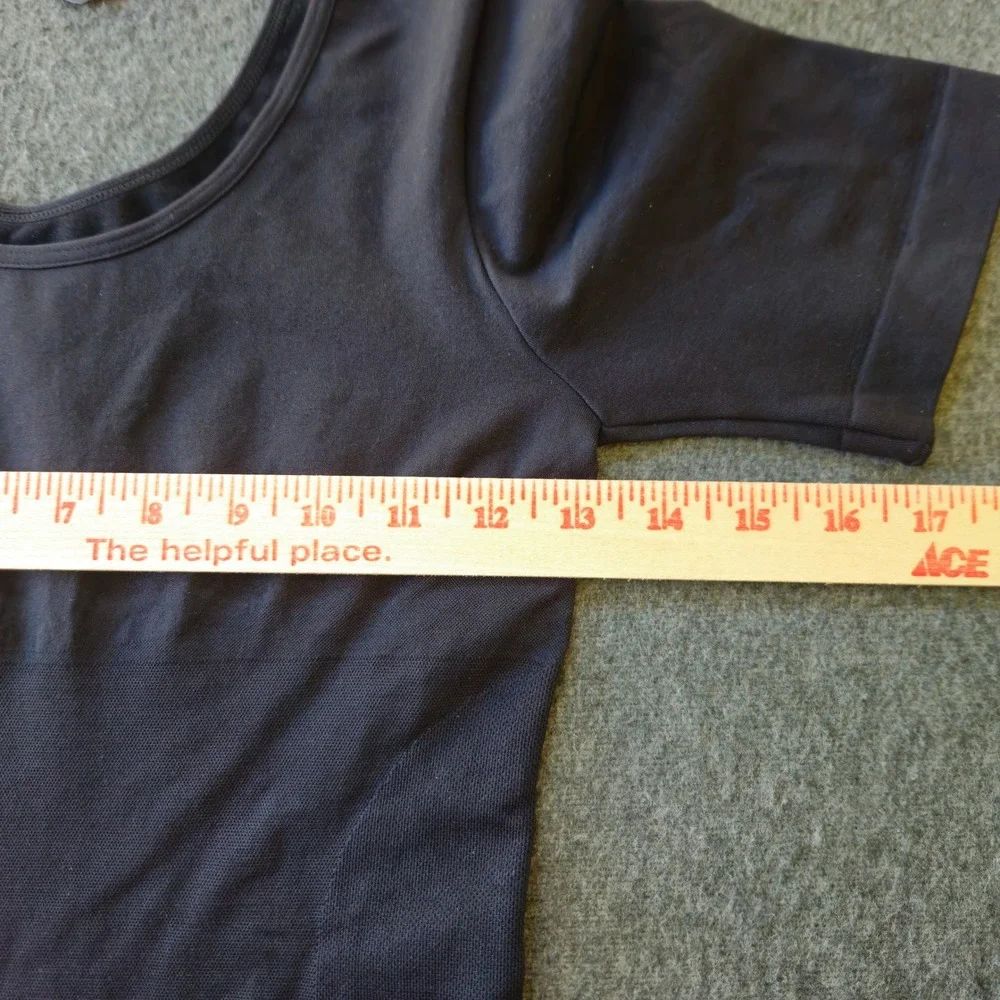 New! Shapermint Bodysuit Womens M Black All Day Every Day Short Sleeve Shapewear